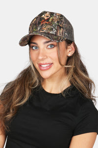 Camo Print 5 Panel Mesh-Back Baseball Cap