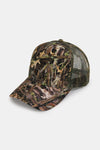 Camo Print 5 Panel Mesh-Back Baseball Cap