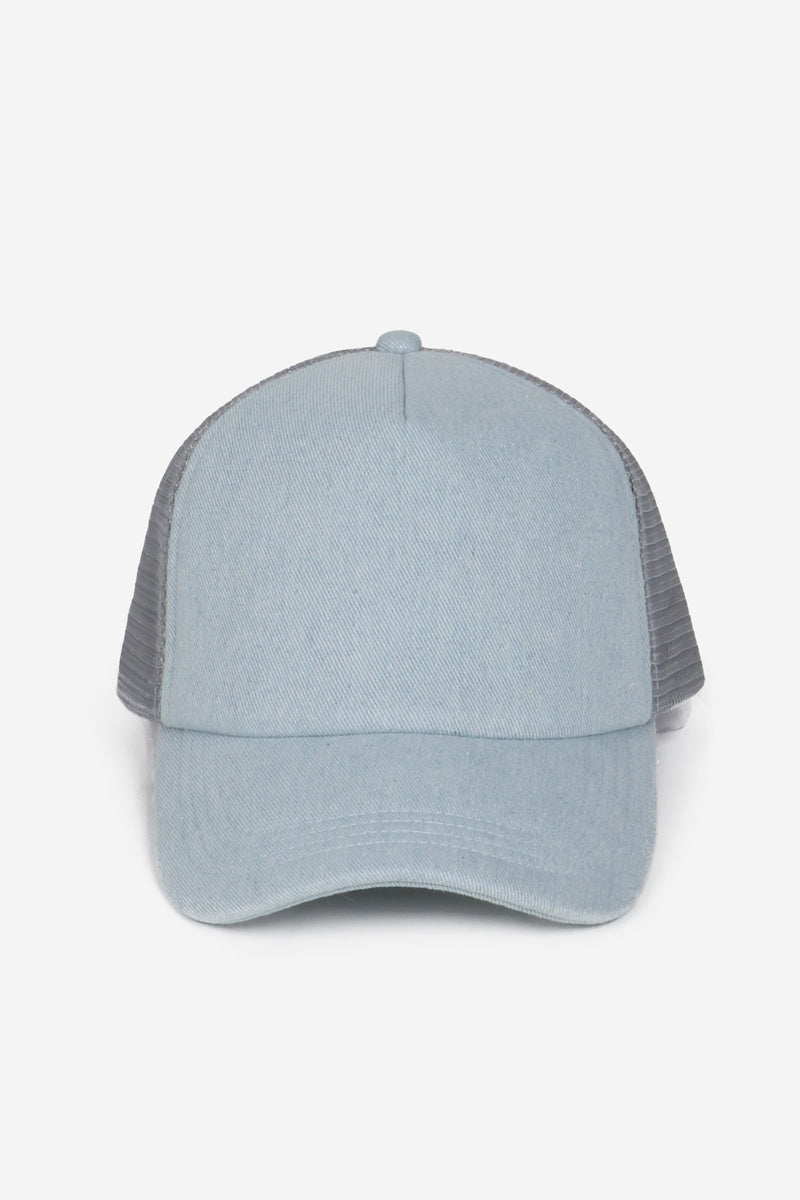 Denim Cotton 5 Panel Two-Tone Baseball Cap