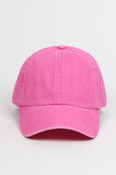 Washed Twill 6 Panel Baseball Cap