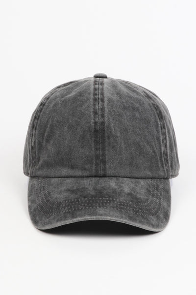 Washed Twill 6 Panel Baseball Cap