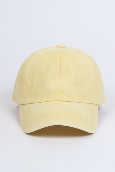 Washed Twill 6 Panel Baseball Cap