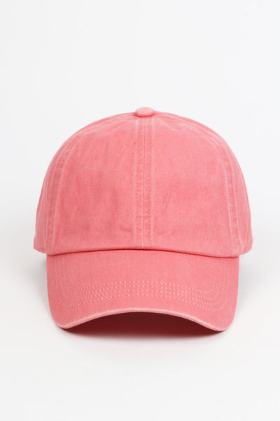 Washed Twill 6 Panel Baseball Cap