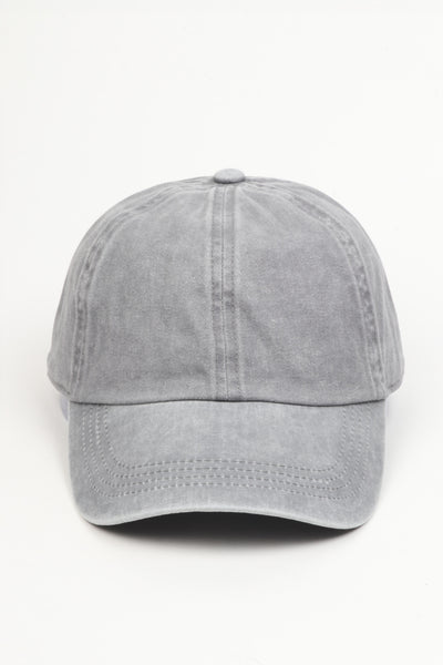 Washed Twill 6 Panel Baseball Cap
