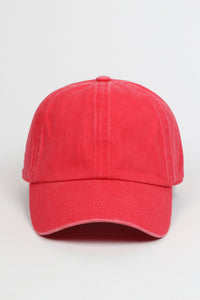 Washed Twill 6 Panel Baseball Cap