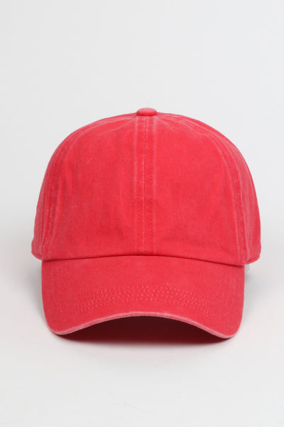 Washed Twill 6 Panel Baseball Cap