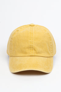 Washed Twill 6 Panel Baseball Cap