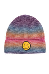 LBB3259 - Multi Cuff with Smiley Face Patch Knit Beanie