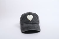 LCAP2182 - HEART CHENILLE BASEBALL CAP