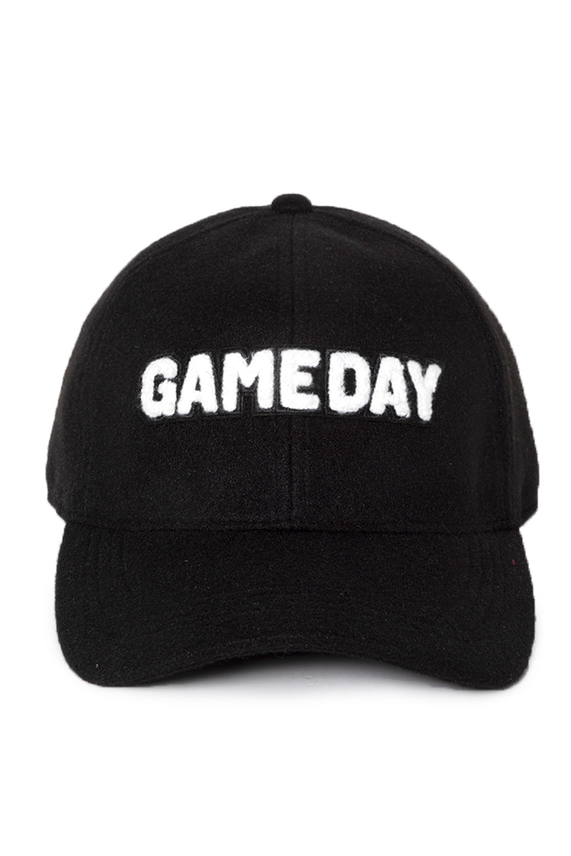 LCAP3035 - Chenille Gameday Patch Wool Touch Baseball Cap
