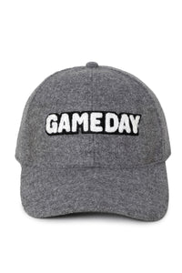 LCAP3035 - Chenille Gameday Patch Wool Touch Baseball Cap