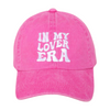LCAP3387 - "IN MY LOVER ERA" EMBROIDERED COTTON BASEBALL CAP