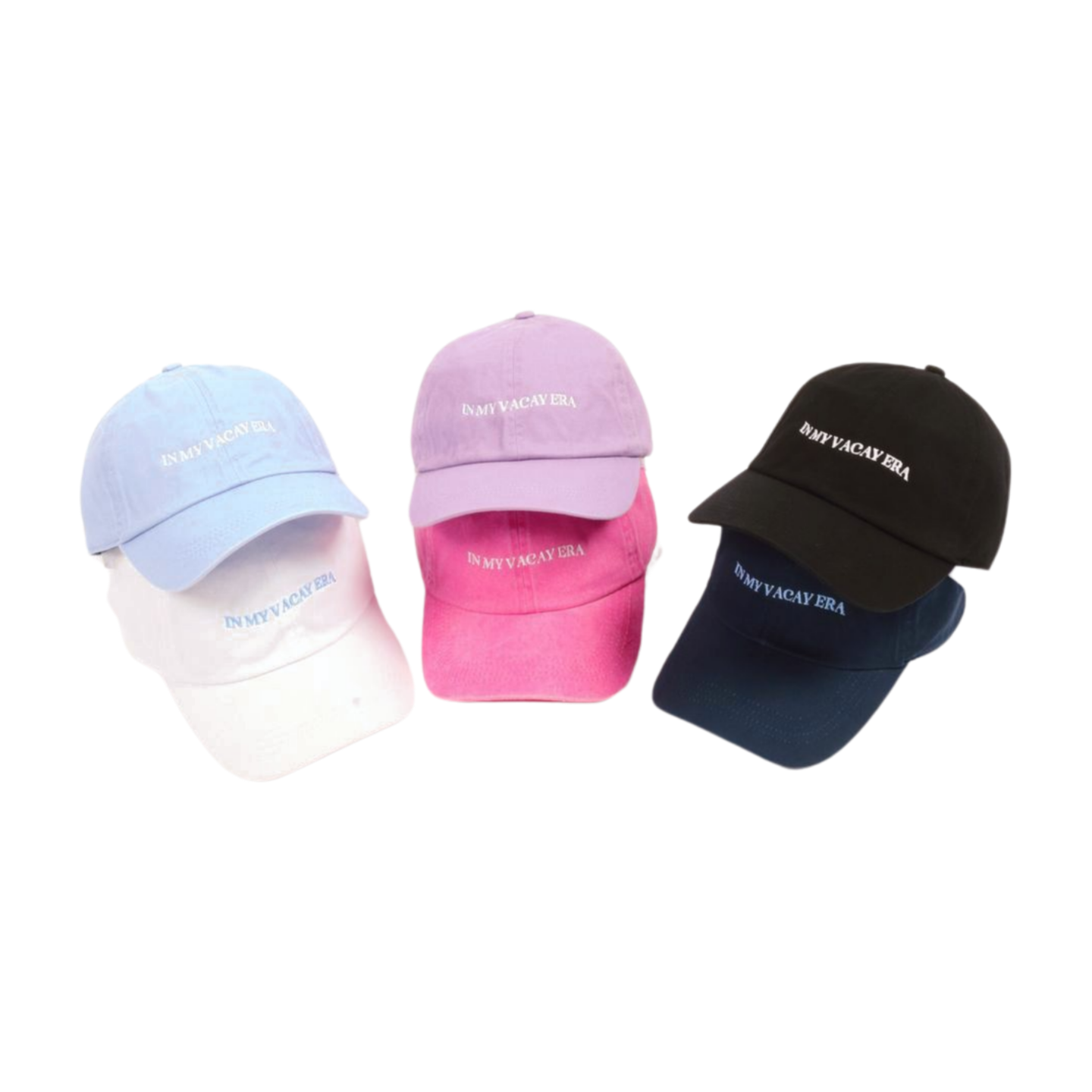 LCAP3437 - "IN MY VACAY ERA" EMBROIDERED BASEBALL CAP