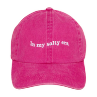 LCAP3438 - "IN MY SALTY ERA" EMBROIDERED COTTON BASEBALL CAP