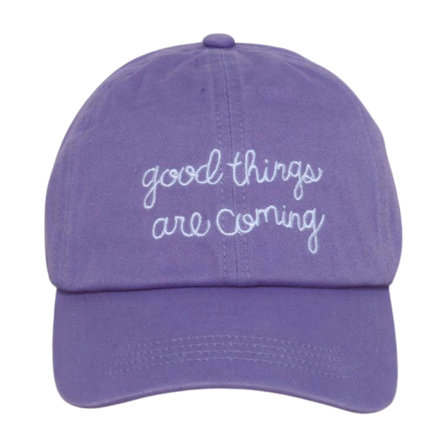 LCAP3473 - "GOOD THINGS ARE COMING" EMBROIDERED BASEBALL CAP