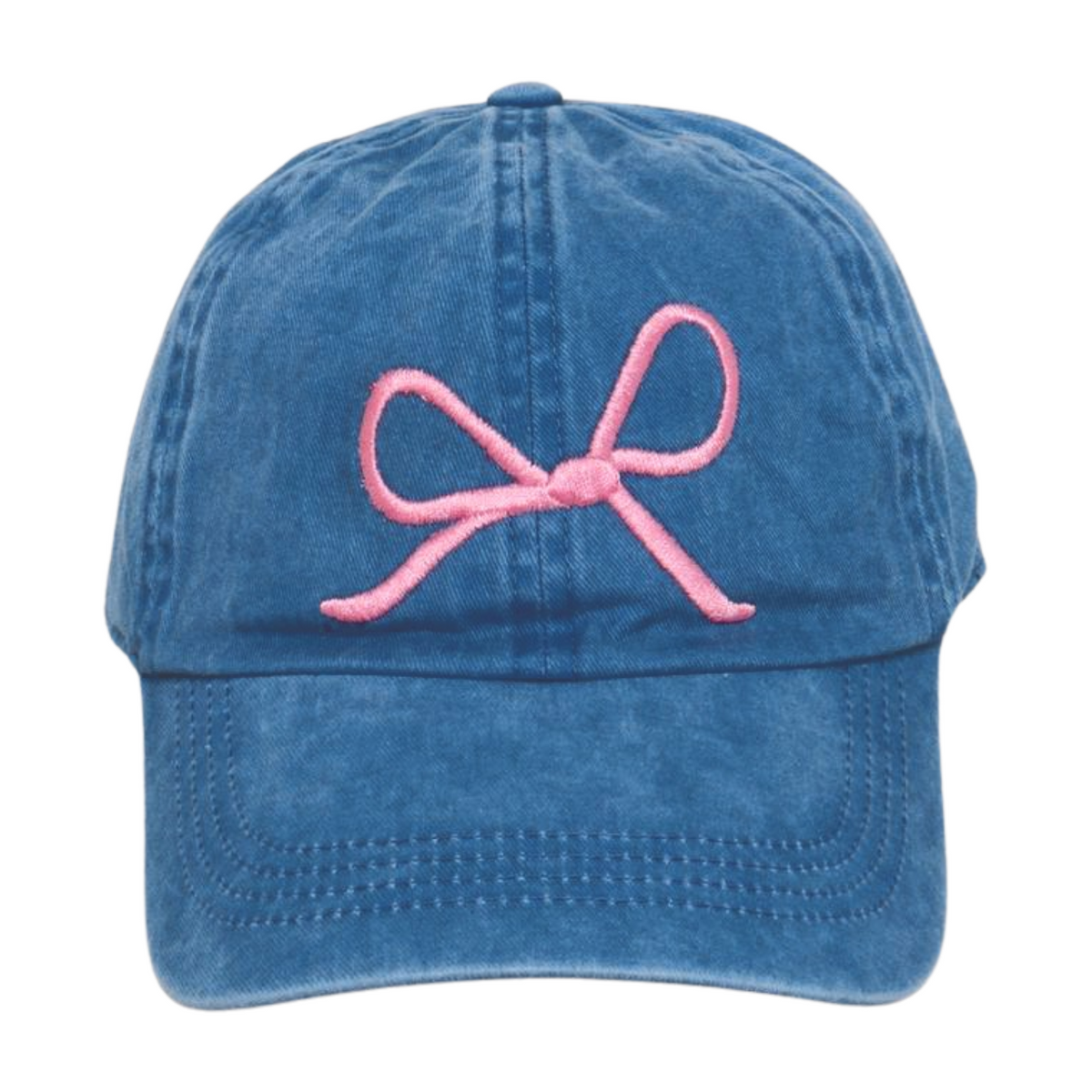 LCAP3620 - BOW EMBROIDERED COTTON BASEBALL CAP