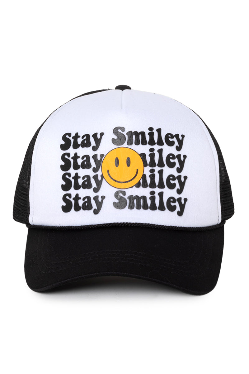 FWCAPM2117 - SMILEY Heat Transfer Mesh Back Trucker hat