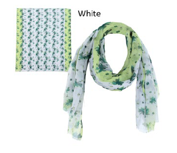 PTSF903 - BORDER SHAMROCKS OBLONG SCARF