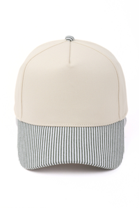 Stripe Brim 5-Panel Baseball Cap