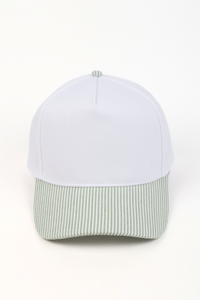 Stripe Brim 5-Panel Baseball Cap