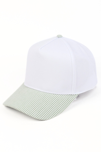 Stripe Brim 5-Panel Baseball Cap