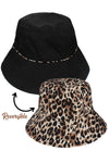JCBU4023 - Reversible Leopard Animal Print Bucket Hat