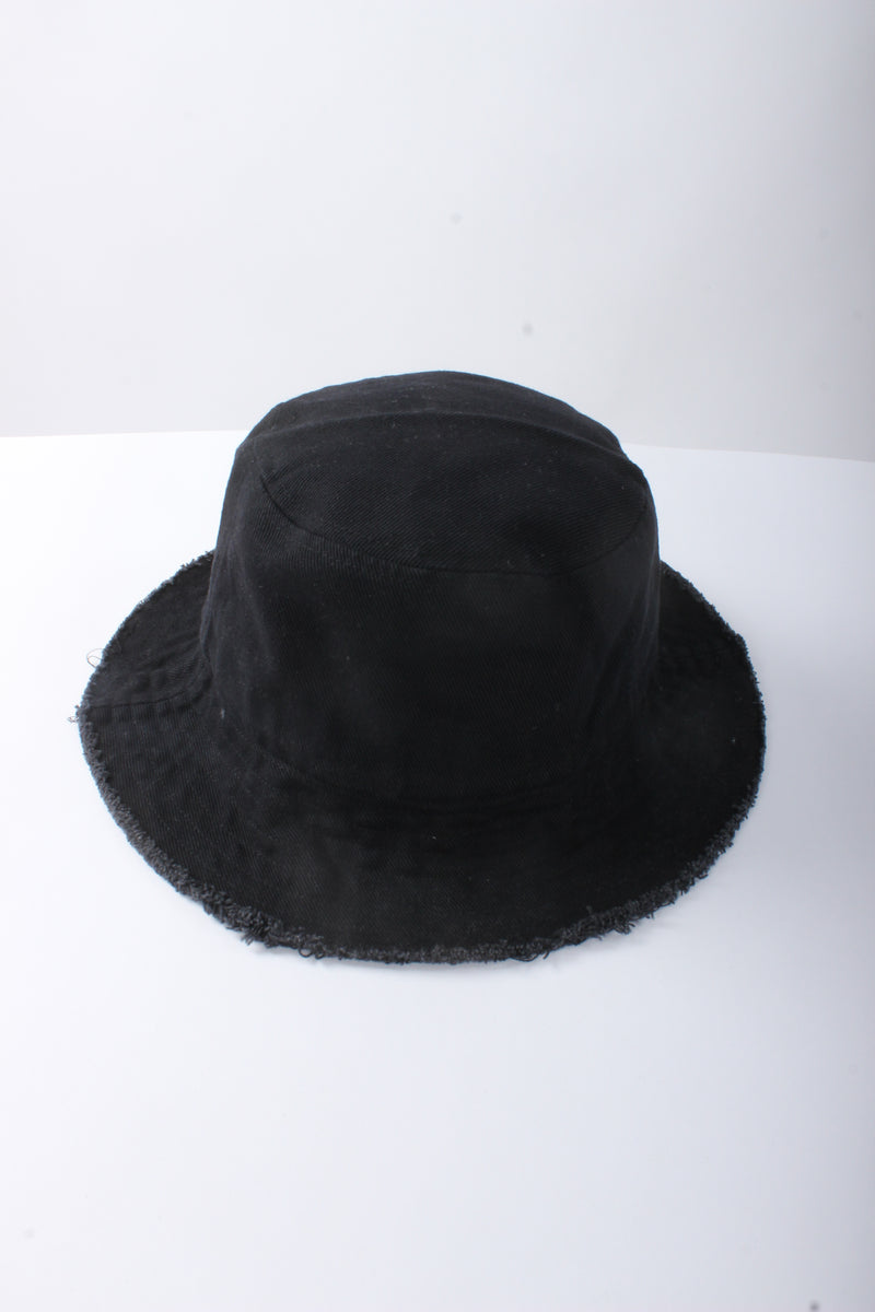 ABU21 - Denim Distress Bucket with Frayed Edge - David and Young Fashion Accessories