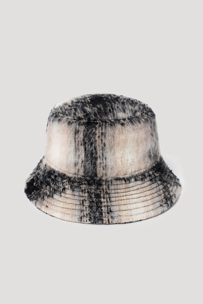 ABU4291 - Brushed oversize plaid bucket