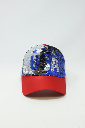 ACAPM5311 - Sequins USA Americana Cap - David and Young Fashion Accessories
