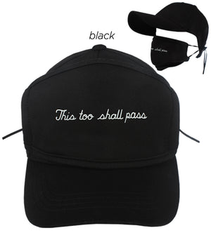 ACAPMSK104 - "This Too Shall Pass" Antibacterial Coated Cap and Mask