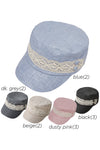 ACD46447 - Linen Blend with Lace Trim Cadet (sold as 12pcs assorted pack) - David and Young Fashion Accessories
