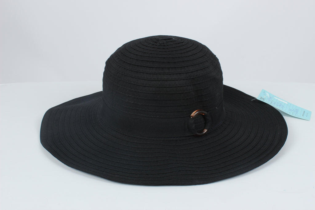AFP9544 - Ribbon Hat with Buckle Trim - David and Young Fashion Accessories