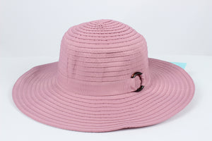 AFP9544 - Ribbon Hat with Buckle Trim - David and Young Fashion Accessories