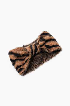 AHW1842 - Zebra Feather Yarn Headwrap
