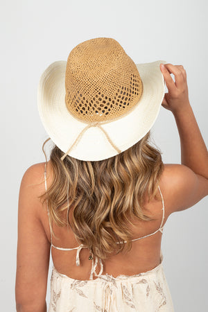 APN8942 - Straw Cowboy Panama Hat with Shapeable Brim