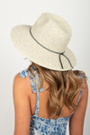 APN9354 - Marled Straw Panama With PU Band