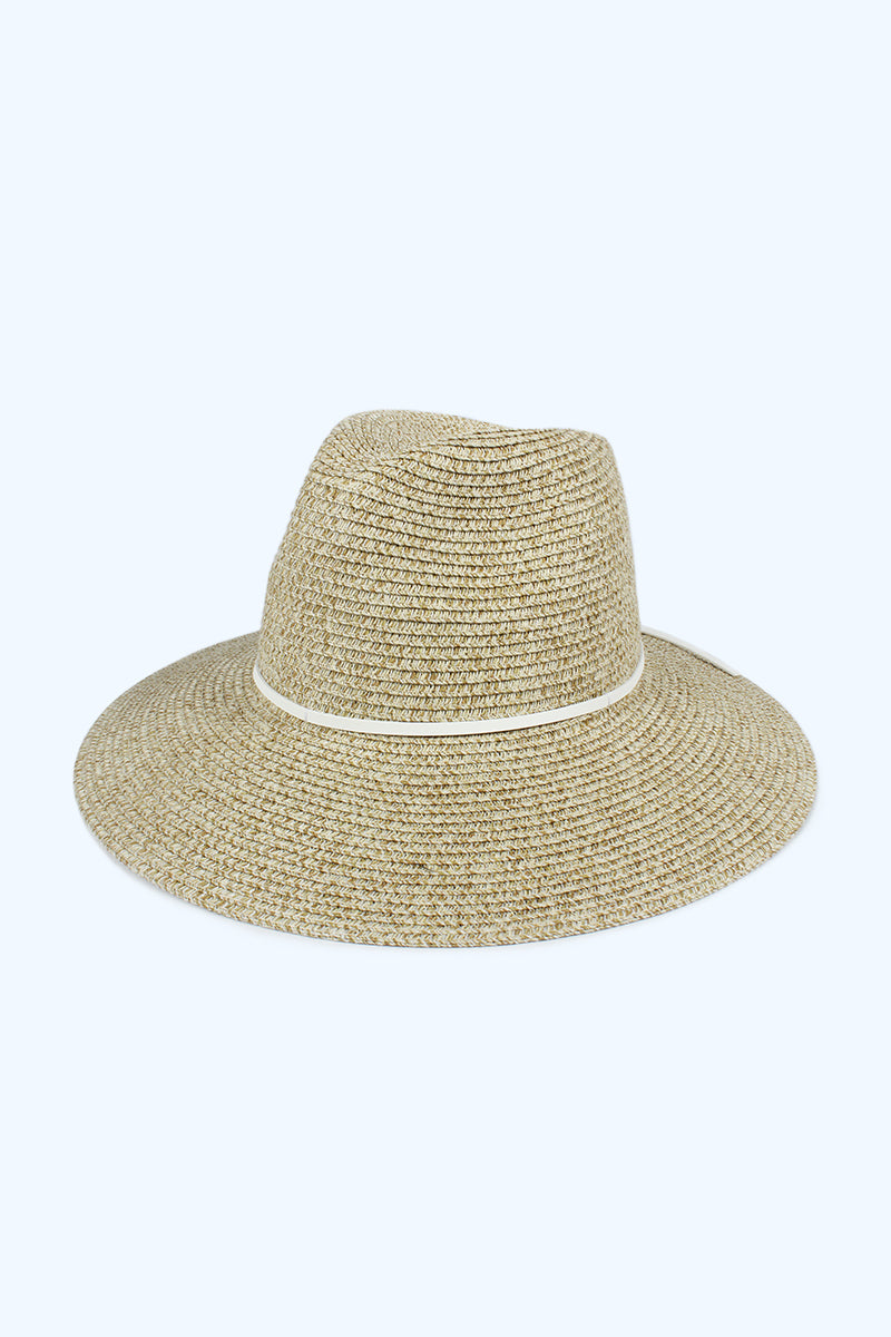 APN9354 - Marled Straw Panama With PU Band