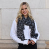 ASF3538 - Crinkled Leopard Light Weight Scarf 35"x80" - David and Young Fashion Accessories