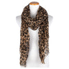 ASF3538 - Crinkled Leopard Light Weight Scarf 35"x80" - David and Young Fashion Accessories