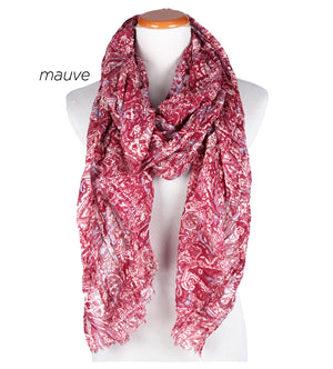 ASF8006 - Paisley Print Scarf 35"x80" - David and Young Fashion Accessories