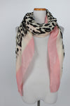 ASF8012 - Cheetah Print with Border Scarf 33.5 X 70.5" - David and Young Fashion Accessories