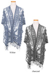ATO4050 - Burnout Jersey tassel shawl 39x62