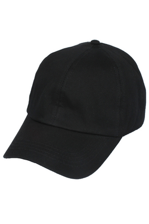 FWCAPT811 - Solid Cotton Ponytail Cap with Satin Lining - David and Young Fashion Accessories