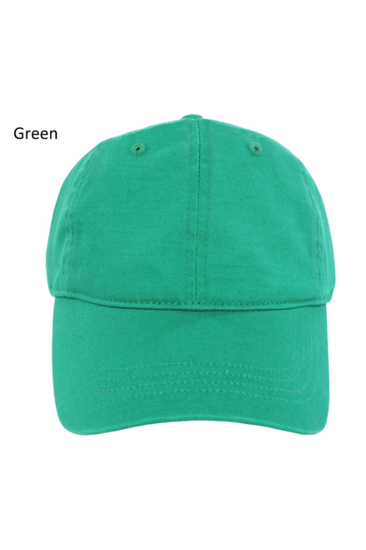 FWCAP427 - Solid Cotton Baseball Cap Buckle Adjustable Closure - David and Young Fashion Accessories