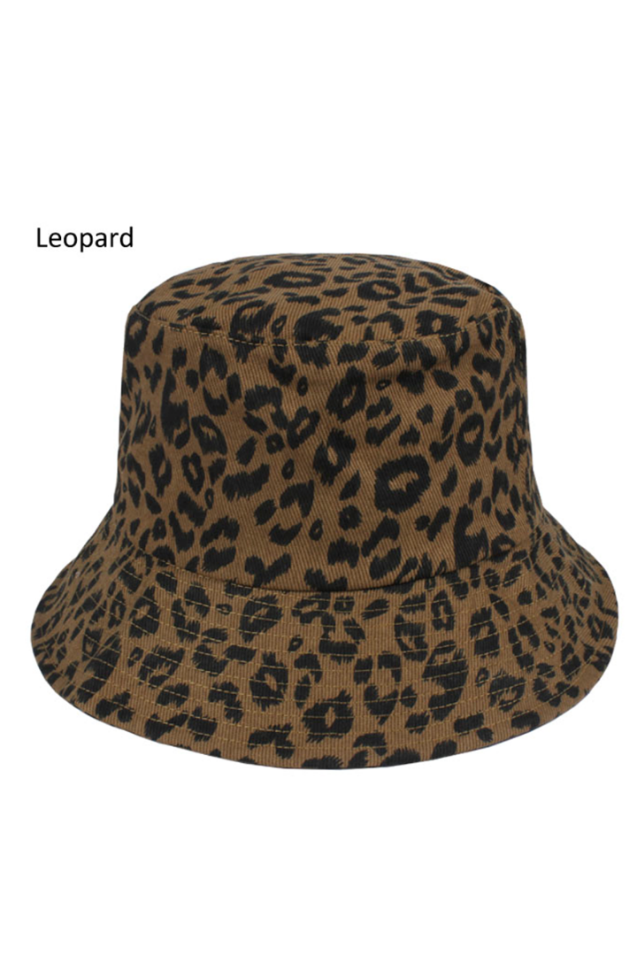 FSBU94655 - Leopard Print Bucket Hat - David and Young Fashion Accessories