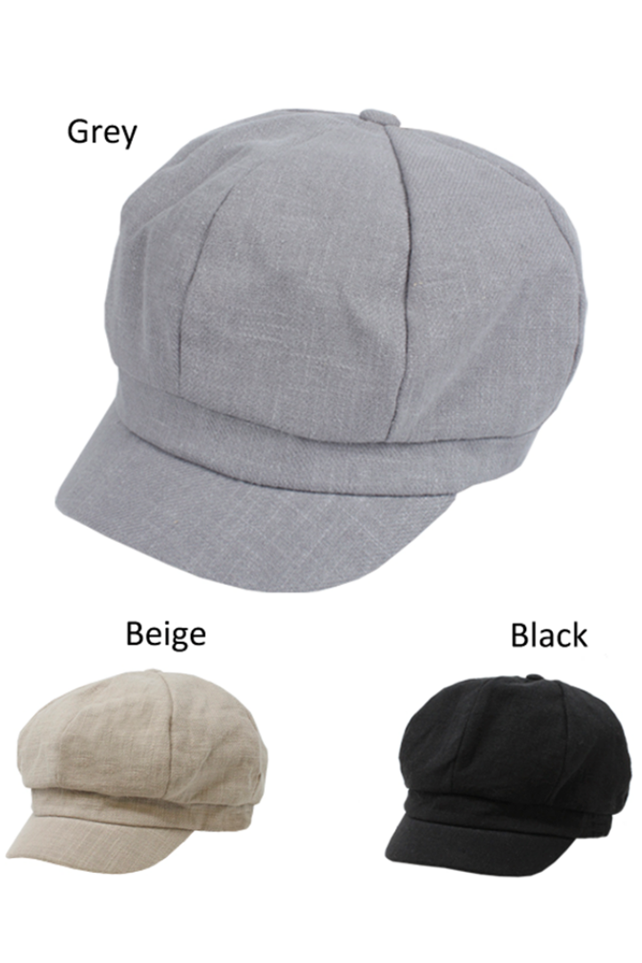 FWCAB2563 - Solid Linen Cabbie - David and Young Fashion Accessories