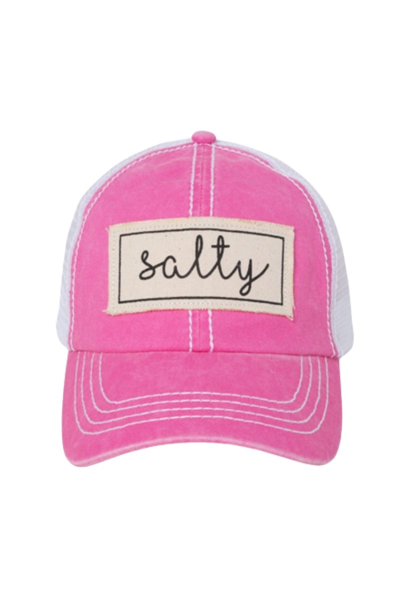 FWCAPM651 - SALTY Canvas Patch Mesh Back Baseball Cap