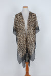 FSTO89834 - Leopard Print Shawl - David and Young Fashion Accessories
