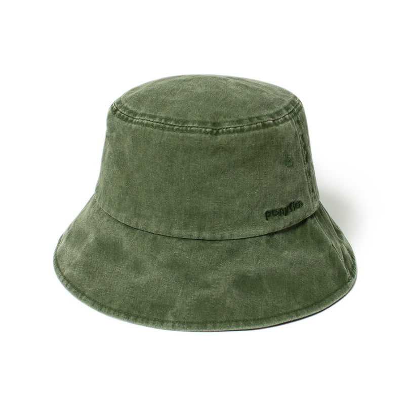 FWBUT128 - Ponyflo pigment wash fabric bucket hat