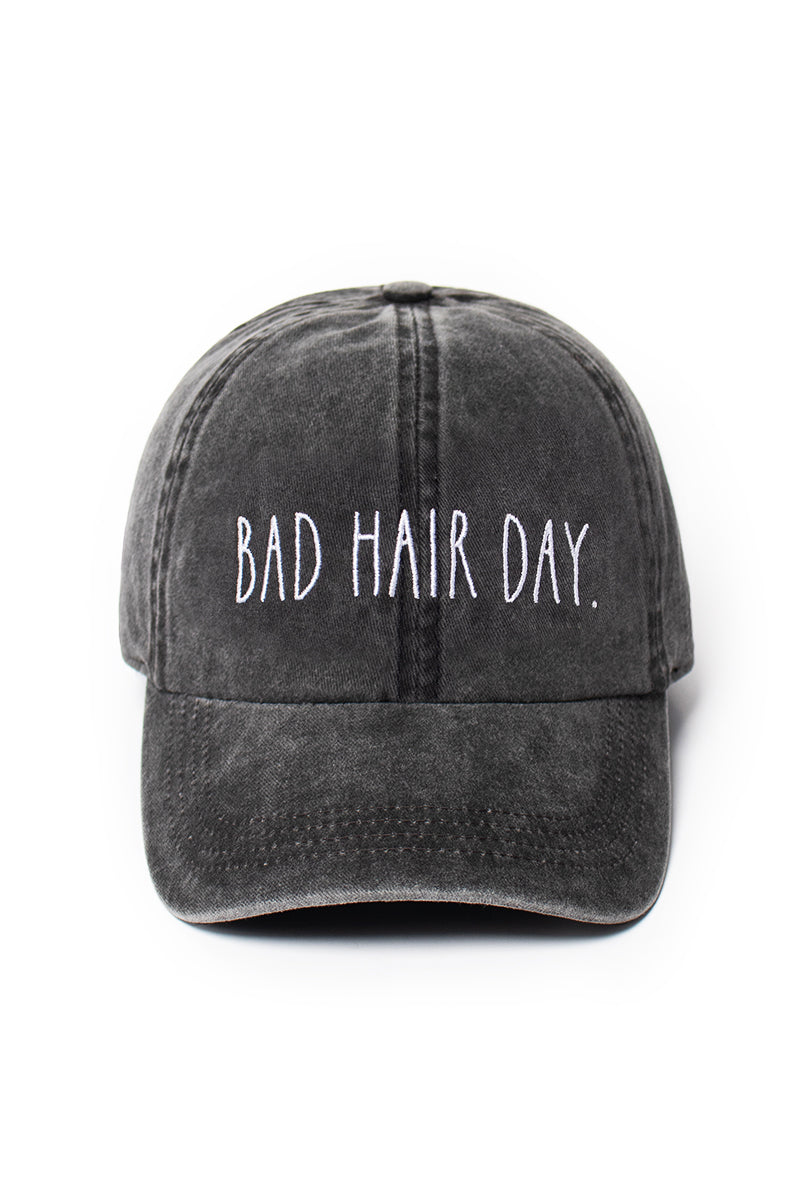 FWCAP1049RD - Bad hair day Rae Dunn Baseball cap
